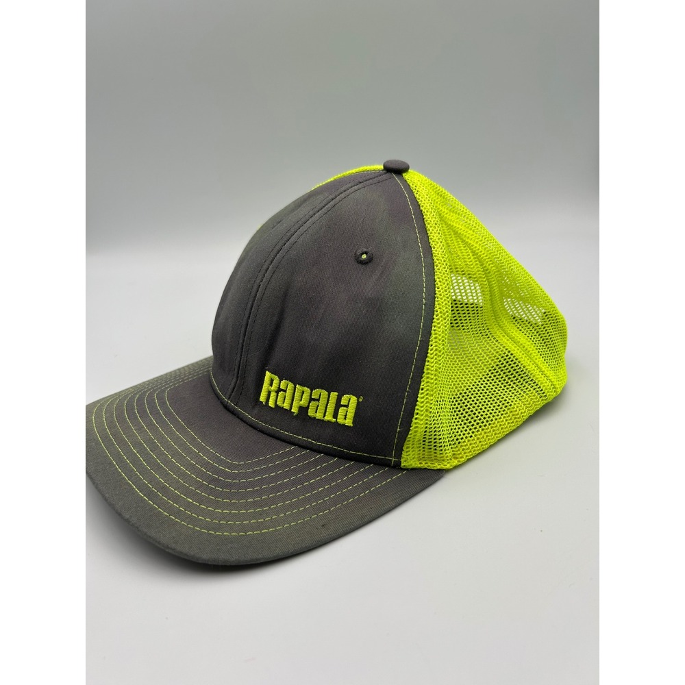 Rapala Richardson 112 Trucker Hat Grey Neon Green Fishing Snapback Mesh Cap